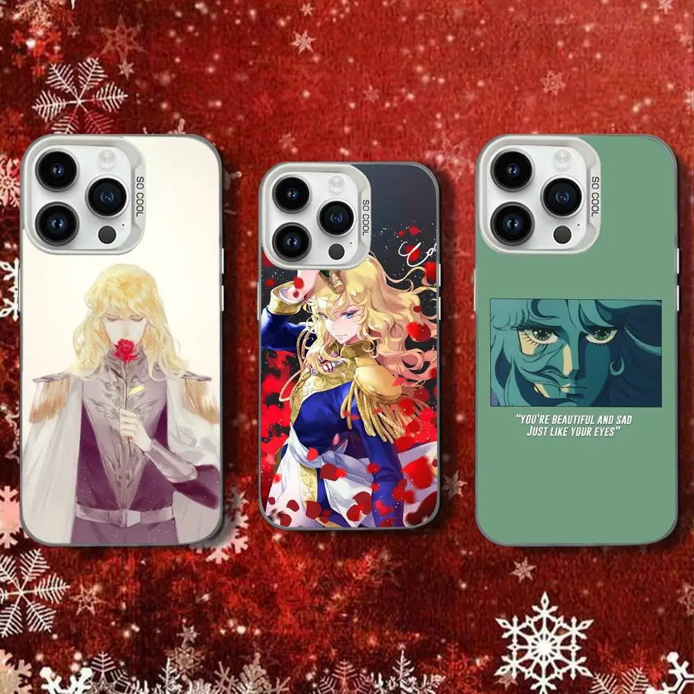 

O-Oscar RoseD Of Versailles For iPhone 15,16,17,11,13,12,14,Pro,SE4,Max,Plus,Air,Mini Anti Fall White Hard Bumper Phone Case