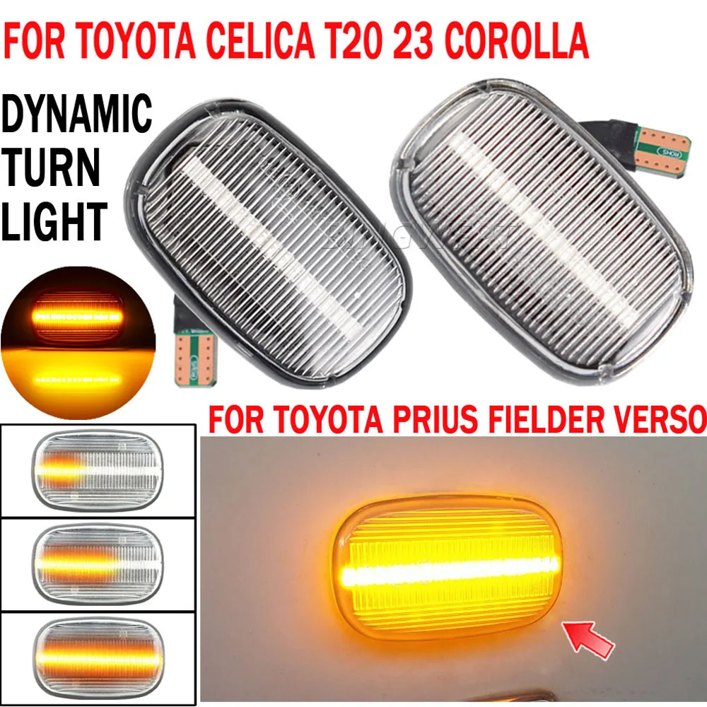 NEW 2PCS LED Side Marker Turn Signal Light For Toyota Corolla Celica Caldina Camry Hilux Probox Fielder Avensis RAV4 Prius Runx view 4