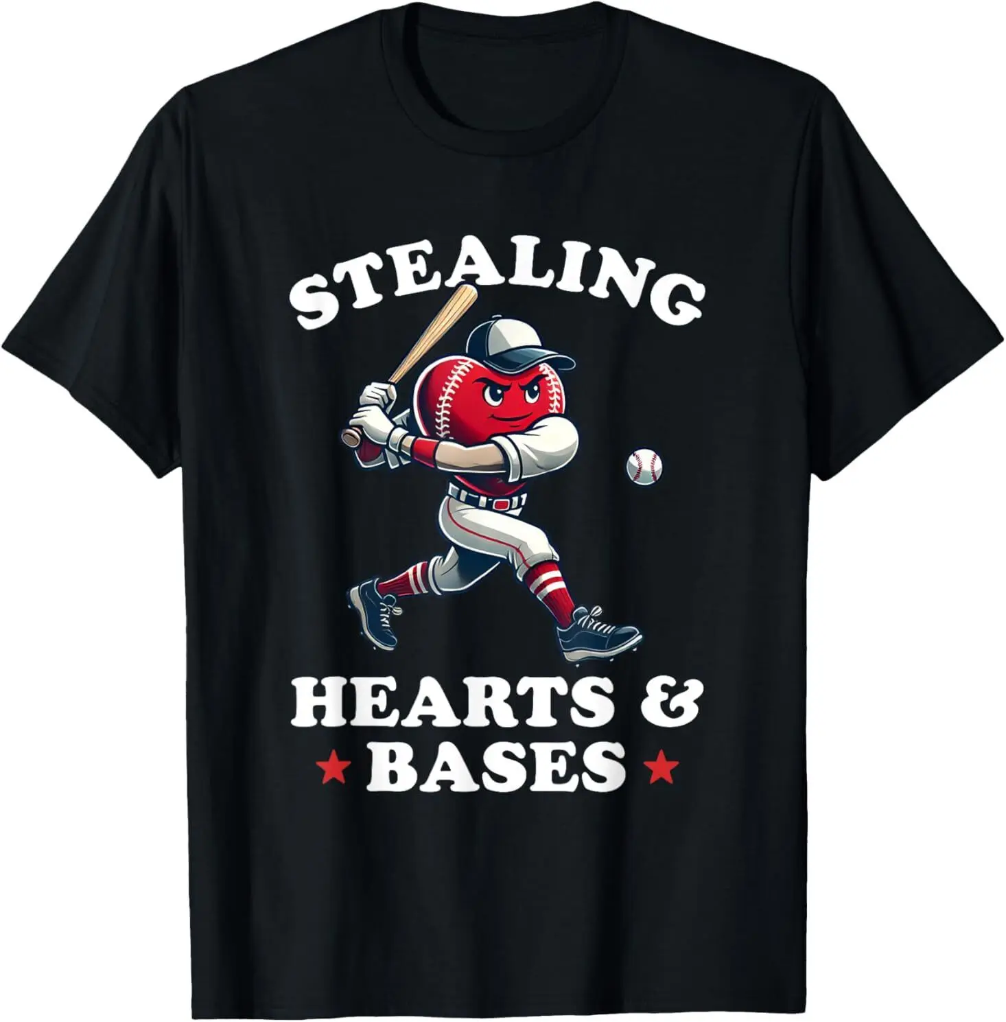 

Valentine's Day Boys Baseball Player Stealing Hearts T-Shirt