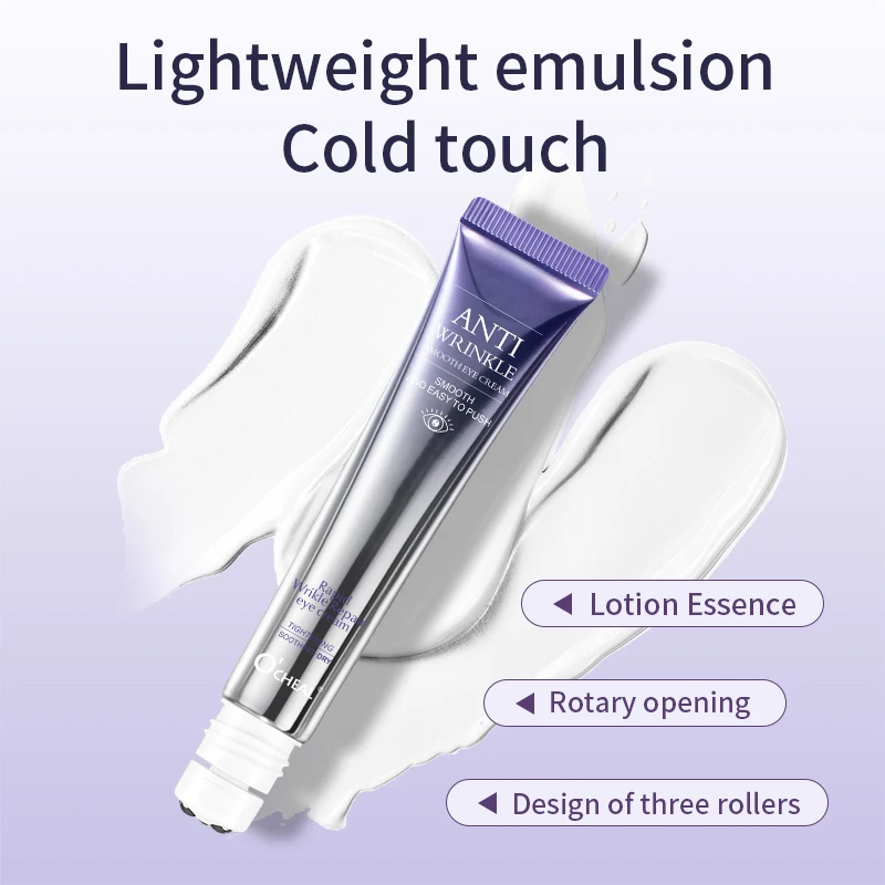 OCHEAL Anti Wrinkle Anti Dark Circle Eye Cream Roller Massager Moisturizing Eye Bags Anti Aging Hyaluronic Acid Eye Skin Care