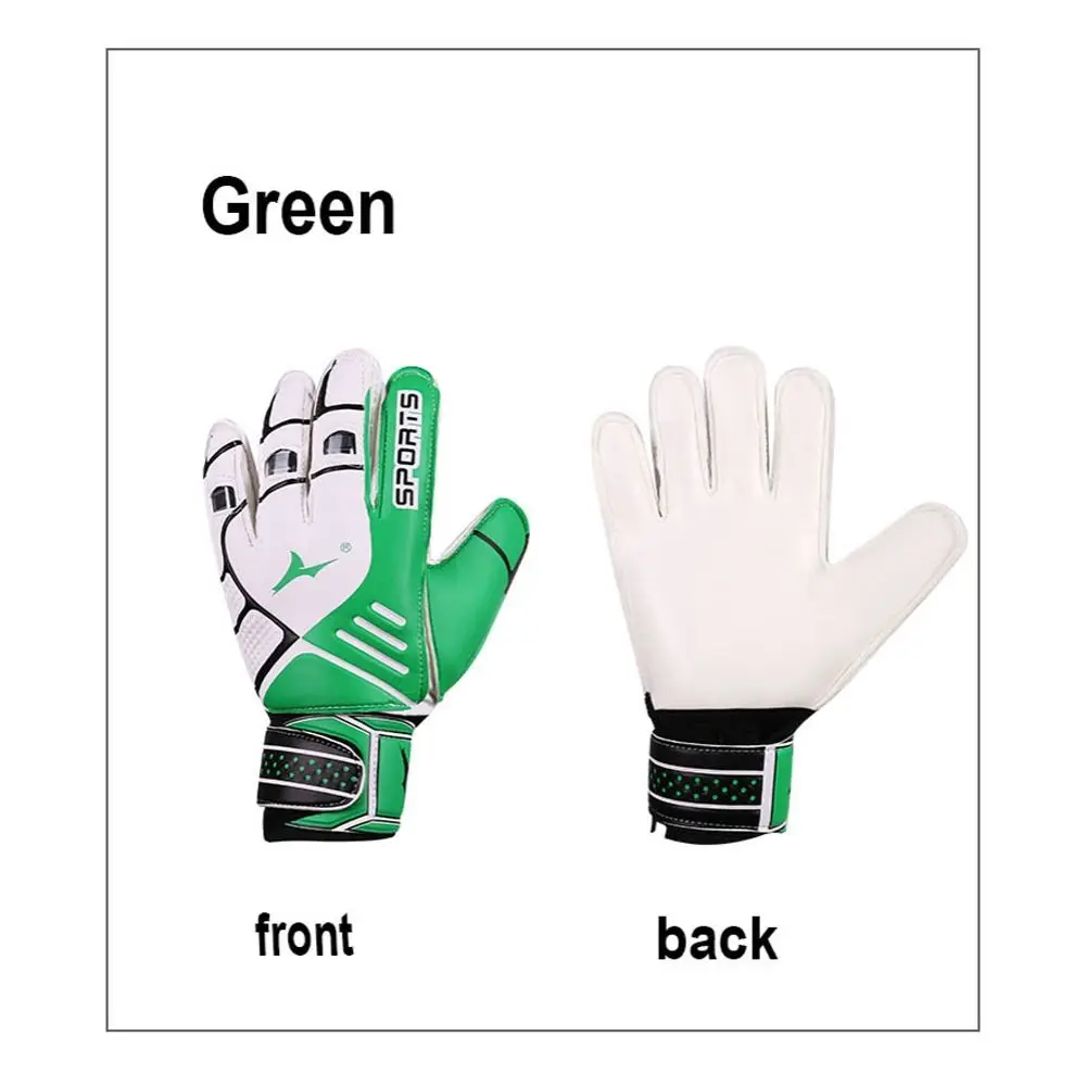 1 Pair Anti-Slip Kids Goalie Gloves Size 5-10 Finger Protection Goalkeeper Gloves Major Double Layer Wrist Play Football