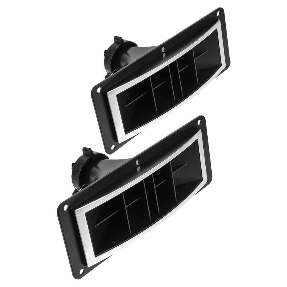 

2pcs Lighted Horn Tweeter 198x82 Black Stage Speaker Clear Sound Reduction Distortion ABS Durable Easy Install Professional PA