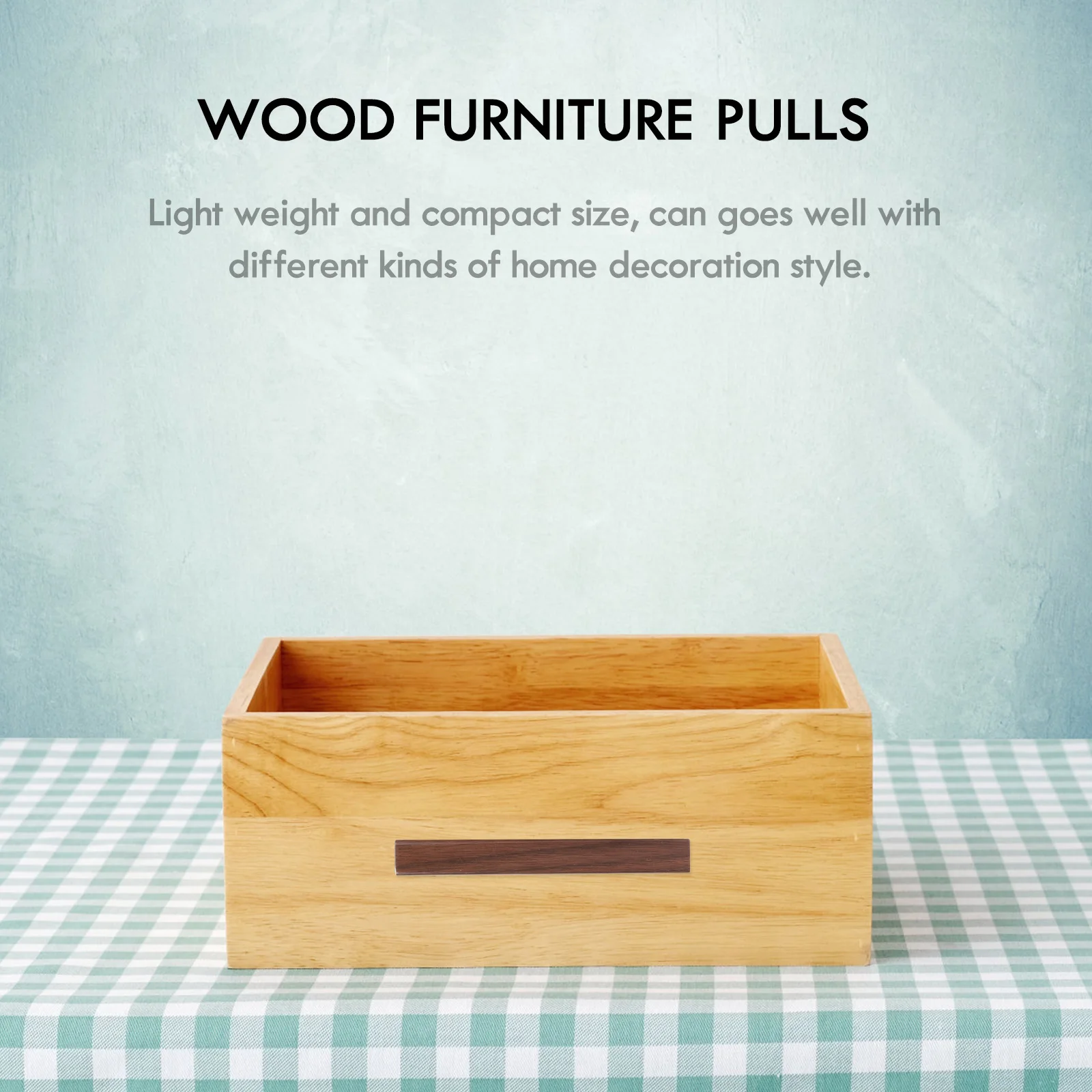 

2Pcs Black Walnut Wooden Handles 180MM 128 Holes Modern Solid Wood Furniture Cabinet Drawer Pulls Smooth Surface Easy Install