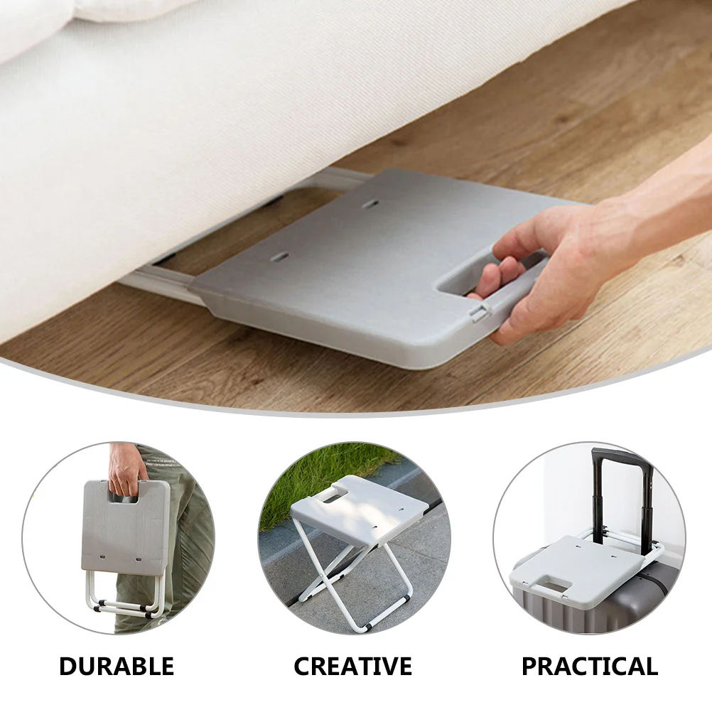 Taburete plegable para exteriores, silla de campamento portátil, asiento de plástico antideslizante resistente para pesca, senderismo, viaje, taburete compacto para jardín, 1 Uds.