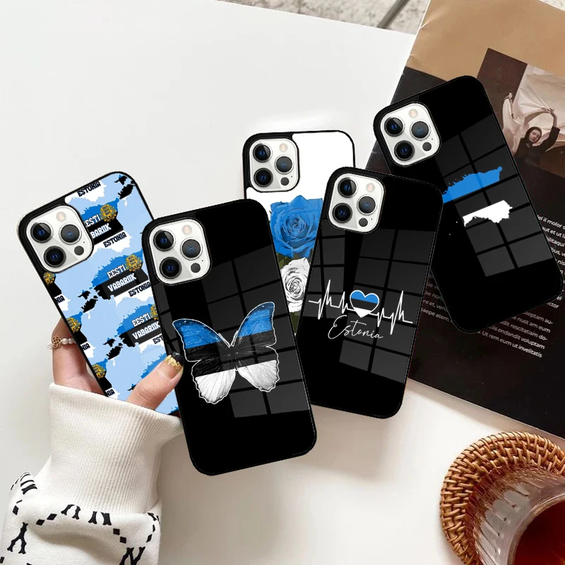 Estonia Coat of Arms Emblem Phone Case Magnetic for iPhone 15 16 14 13 Pro Max 11 12 Mini Magsafe Wireless Charging Cover