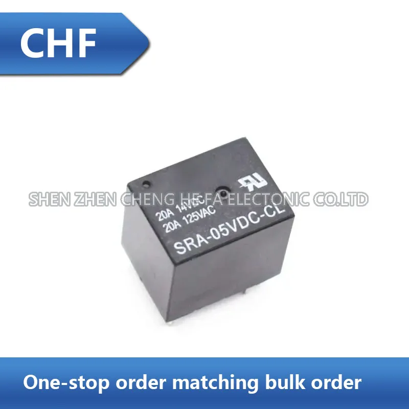 5PCS SRA-05VDC-CL 5-pin 20A one on one off Songle relay brand new original stock