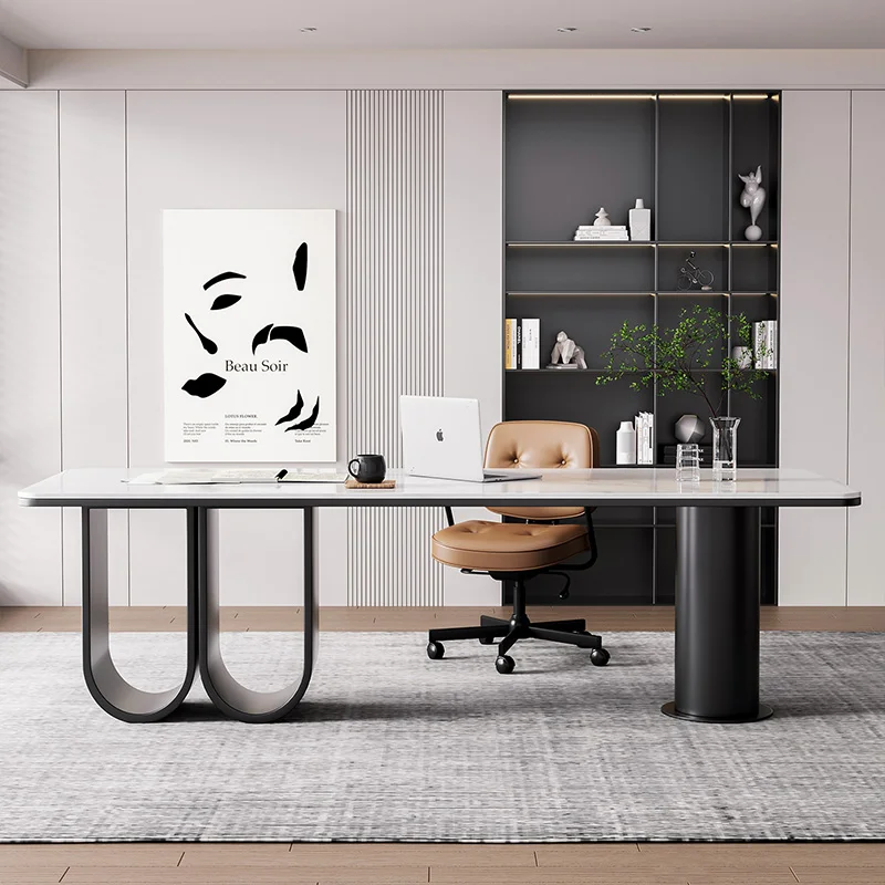 

Crafts Long Office Desk Design Minimalist Aesthetic Display Office Desk Decoration Study Mesa Ordenador Commercial Furniture