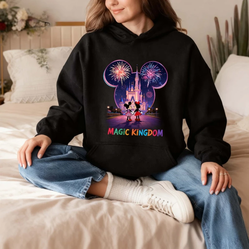 

Женская толстовка с принтом Disney Genuine Paradise World Mickey Donald Duck, повседневный теплый свободный топ, персонализированная женская одежда