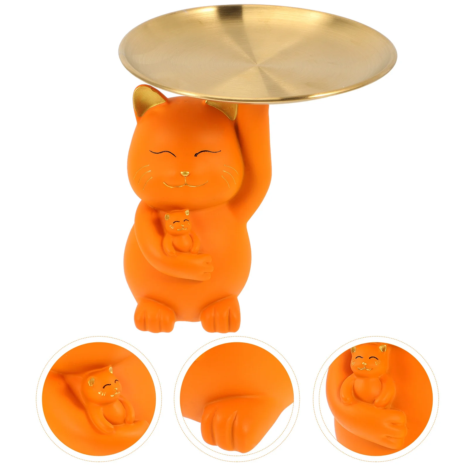 

Cat Shaped Serving Tray Decorative Storage Tray for Keys Jewelry Snacks Desktop Organizer Cat Decor for Home Jewelry Holder