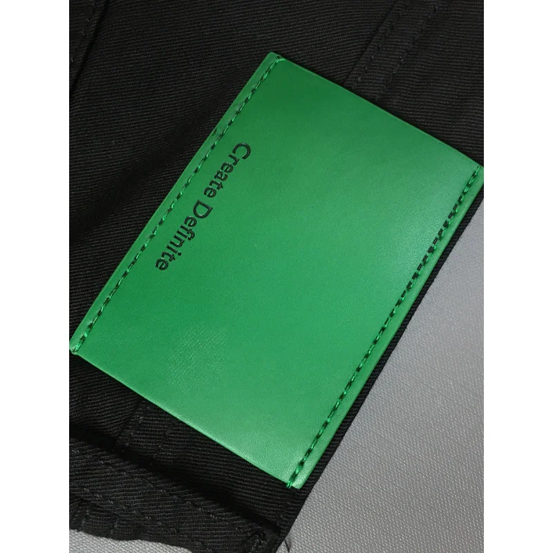 봄 여름 남성용 고급 순수 블랙 진, 심플하고 다재다능한, 가벼운 명품 자수, 슬림핏, 스키니 팬츠