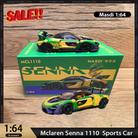 In Stock Masdi 1:64 Mclaren Senna 1110 Special Edition Sports Car Alloy Miniature Diecast Ornament Mclaren Collection Custom Toy