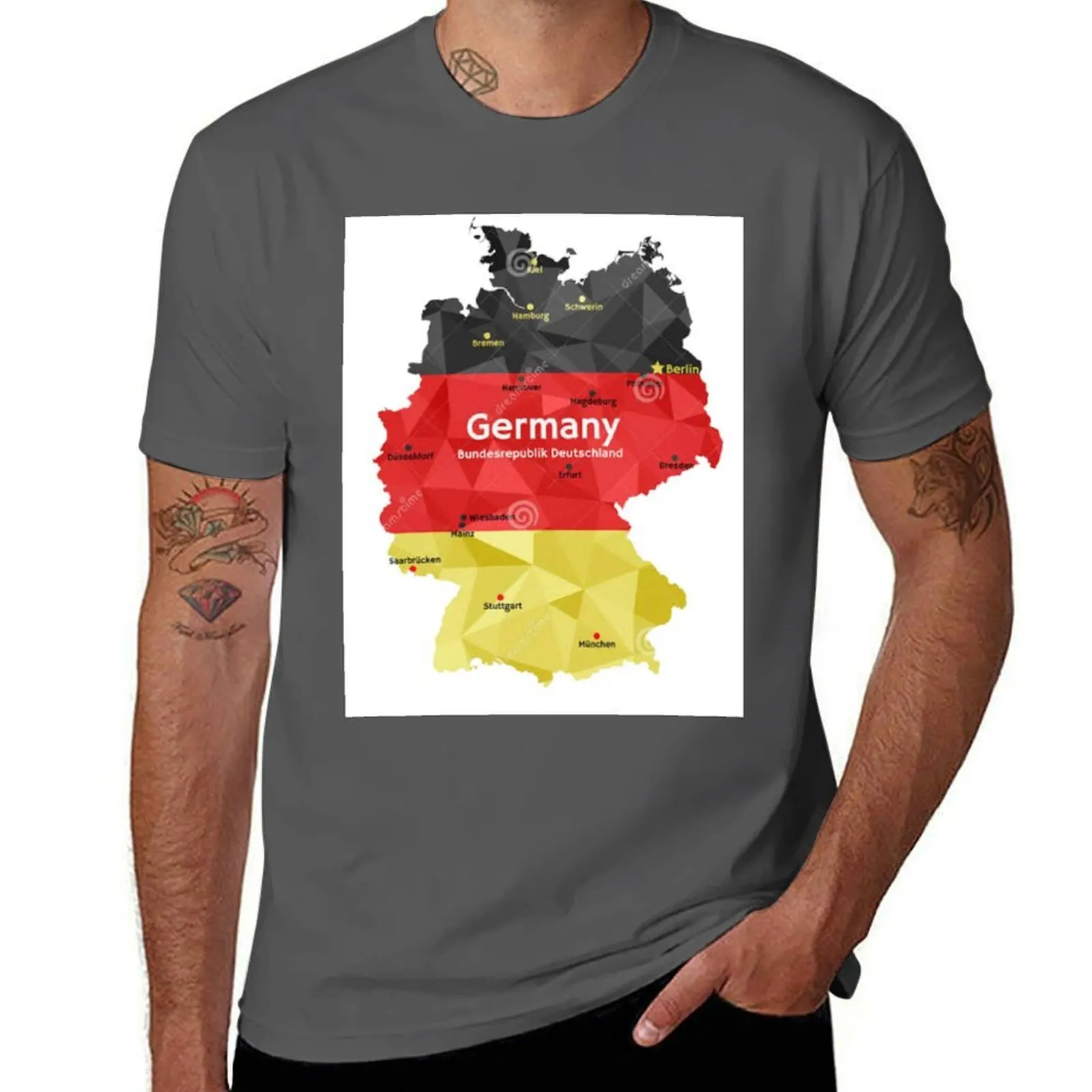 Germanypressure T-Shirt Lightweight Basic Short Sleeve Shirt