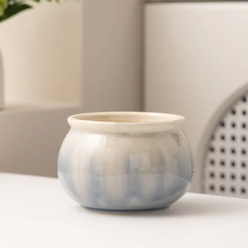 Creative Succulent Flowerpot with Gradient Apple Shape, Desktop Home Decoration Small Potted Plant, Decorative Gift