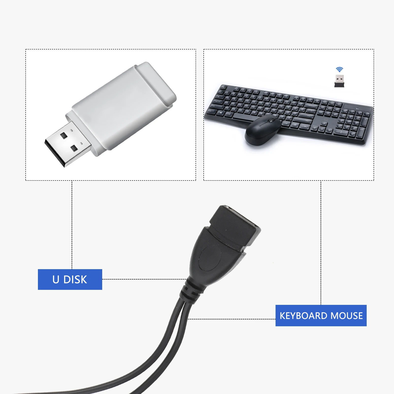 

2 шт. адаптер Micro Usb к Usb, кабель-конвертер Otg для телефона, планшета, U-диска, формат Fat32, поддержка без источника питания в комплекте компьютера