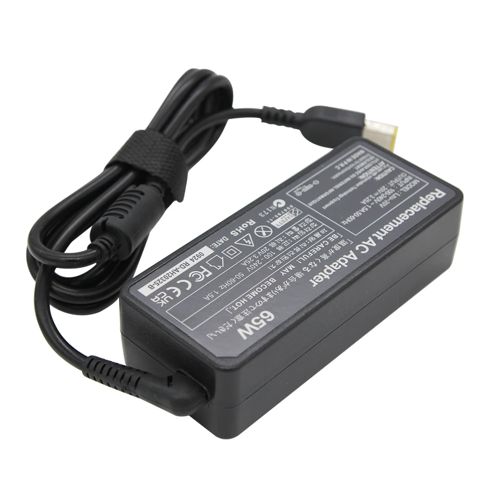 شاحن Twroes-usb للكمبيوتر المحمول لينوفو ، 20v ، 3.25a ، 65w ، لثينك باد x301s ، x230 s ، g500 ، g405 ، x1 الكربون ، e431 ، e531 ، اليوغا