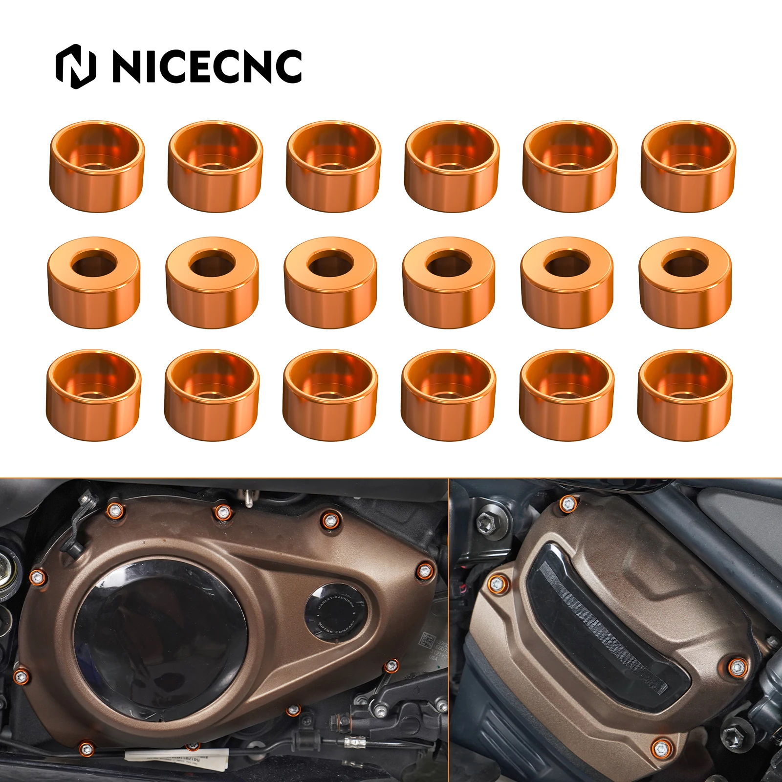 

For 23-24 Harley Nightster RH975 Primary Engine Case Cover Bolt Trim Rings for Sportster S RH1250S Pan America 1250 RA1250 21-24