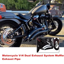 Motorcycle V&H Exhaust System Muffler Exhaust Pipe For Harley Softail Rocker Blackline Cross Bones Night Train 1997-2017
