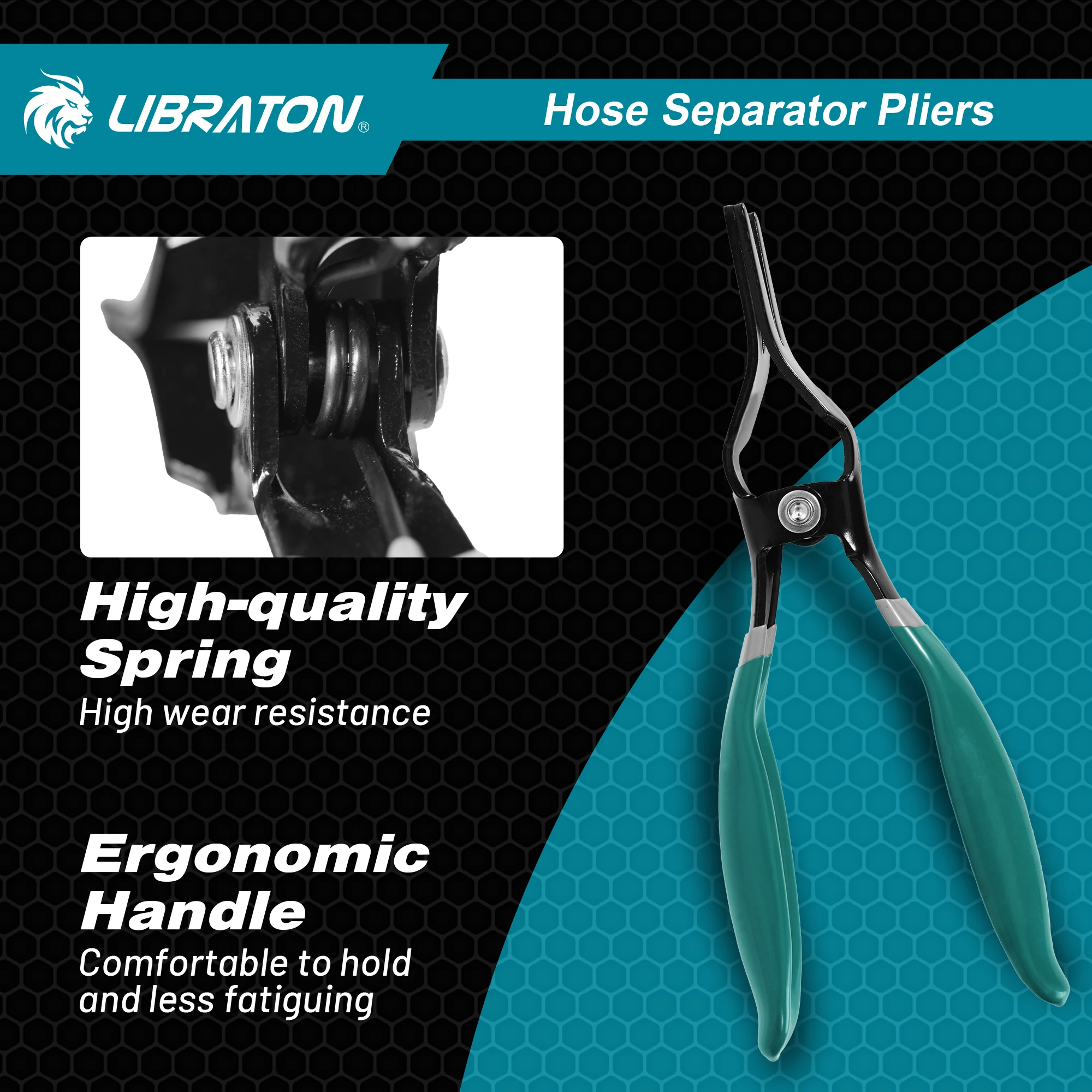 LIBRATON Hose Removal Pliers, Auto Fuel, and Vacuum Line Tube Hose Remover, Separator Pliers Pipe Repairing Tool, for Car Tools