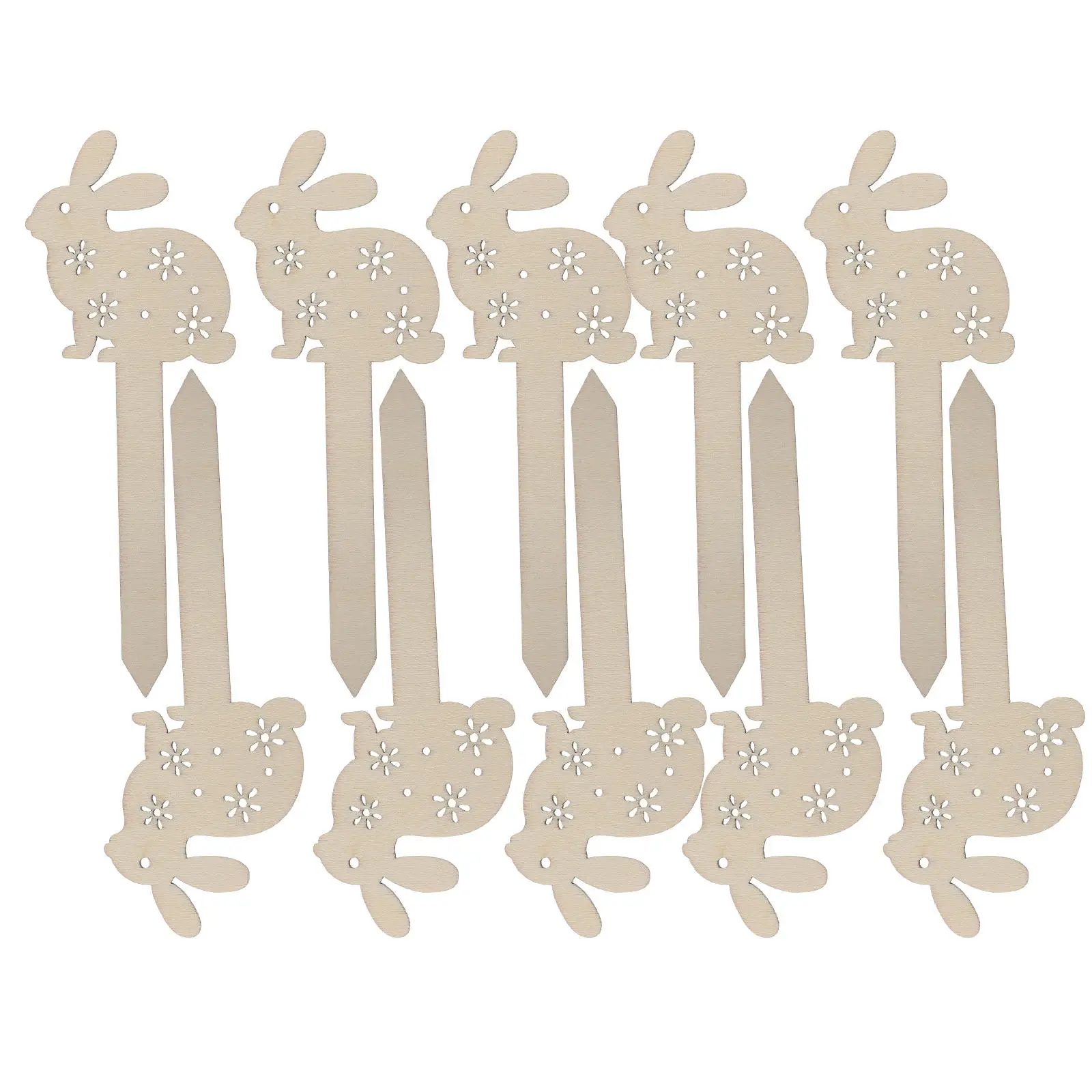 

20Pcs Easter Rabbit Wooden Bookmarks Unfinished Blank DIY Craft Decorative Book Accessories Novelty Lightweight