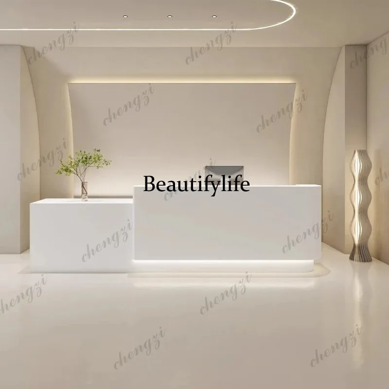 PPP Aesthetic Design Reception Desks Beauty Luxury Company Executive Reception Desks Unique Modern Mostrador Commercial Furnitur