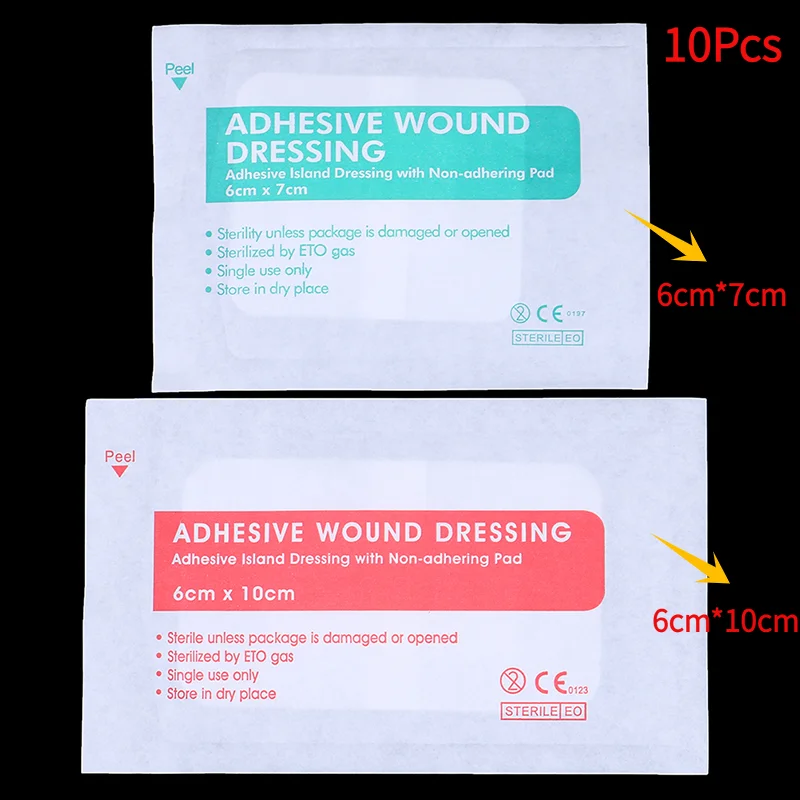 10Pcs Breathable Self-adhesive Wound Dressing Band Large Aid Bandage Hemostasis. view 2