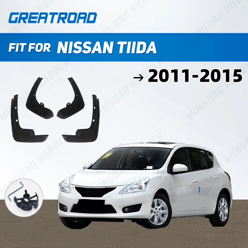 For Nissan Tiida 2011-2015 2012 2013 2014 Fender Mudguard Mud Flaps Guard Splash Flap Mudguards Car Accessories