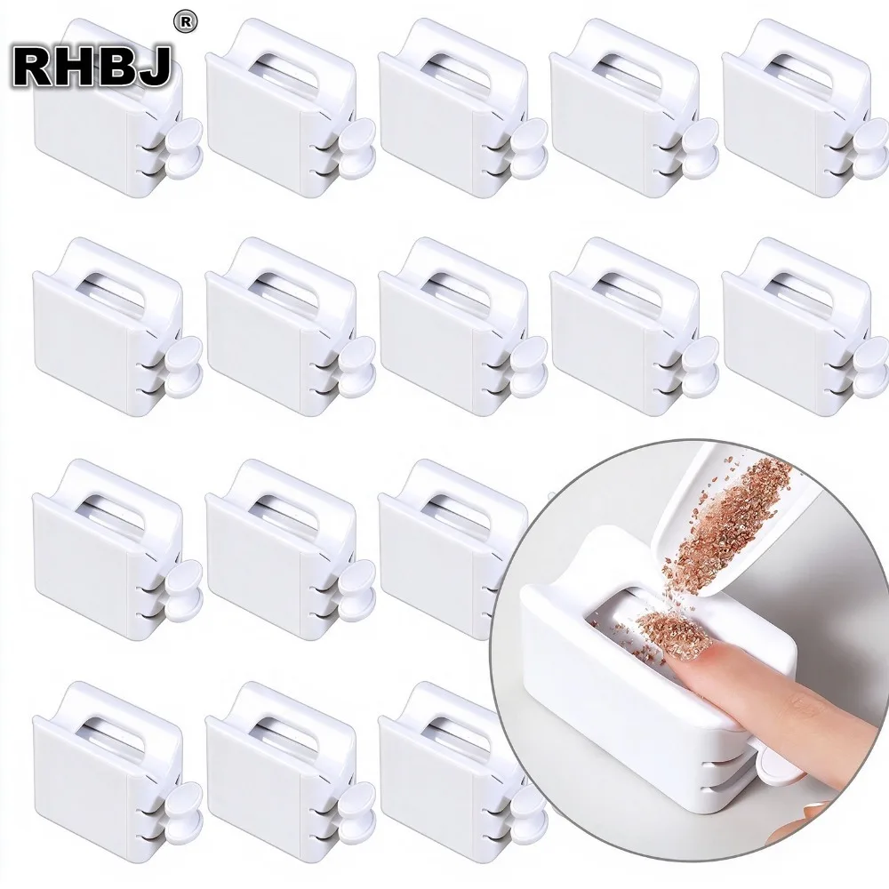 9-20pcs-double-layer-nail-glitter-powder-recycle-box-with-sequin-rhinestone-container-holder-dust-collector-manicure-storage