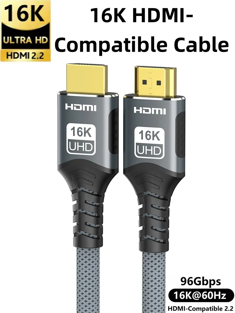 Kabel HDMI 16K 96Gbps Ultra High Speed HDMI 2.2 16K@30Hz/60Hz 8K@120Hz do PS5 3080 EARC HDR Video PC Laptop TV Box — zdjęcie produktu 7