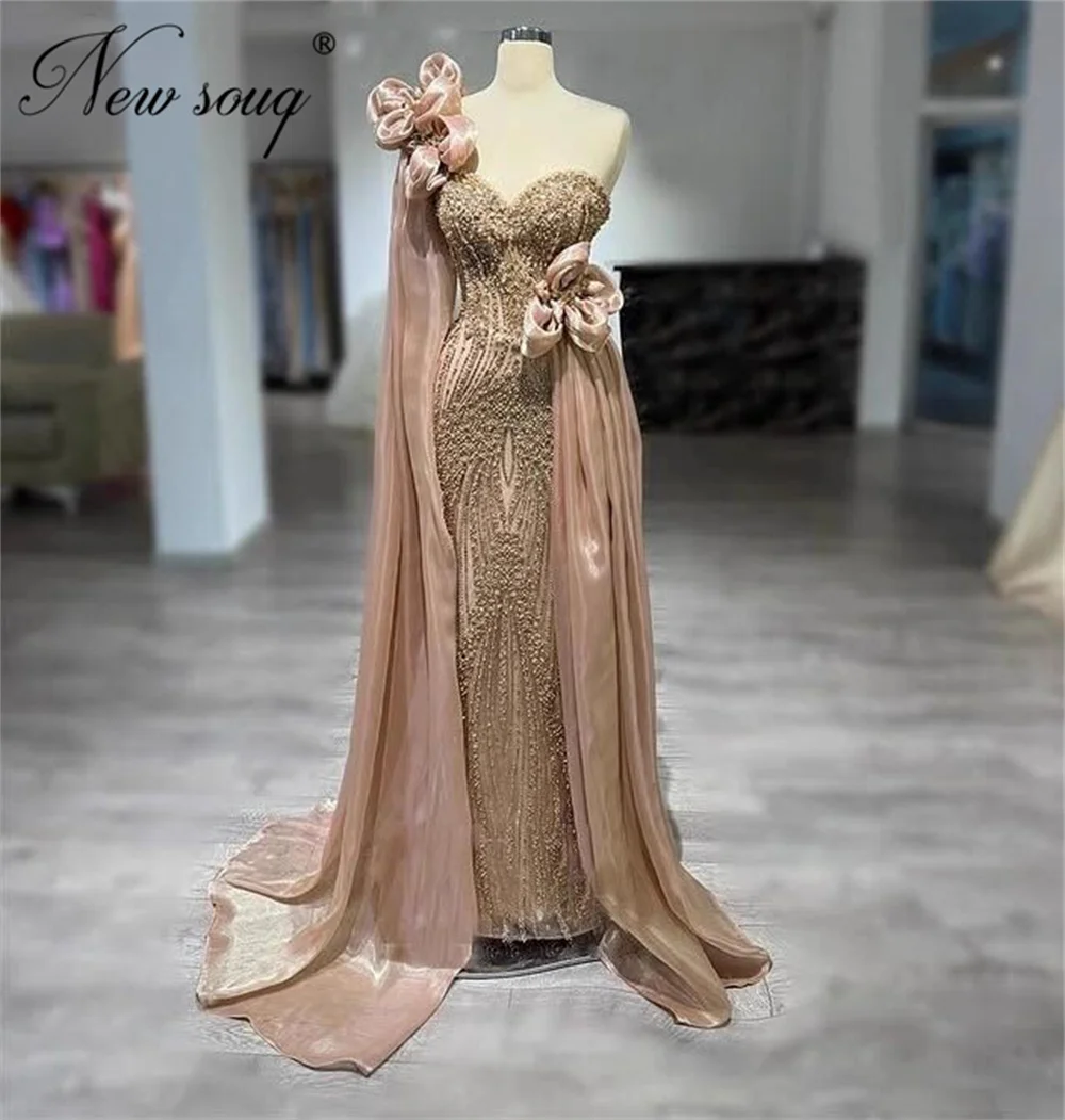 

Вечерние платья на одно плечо, индивидуальное платье с бисером для дня рождения, второе платье Robes De Soiree, свадебные платья для гостей, длинное платье для выпускного вечера