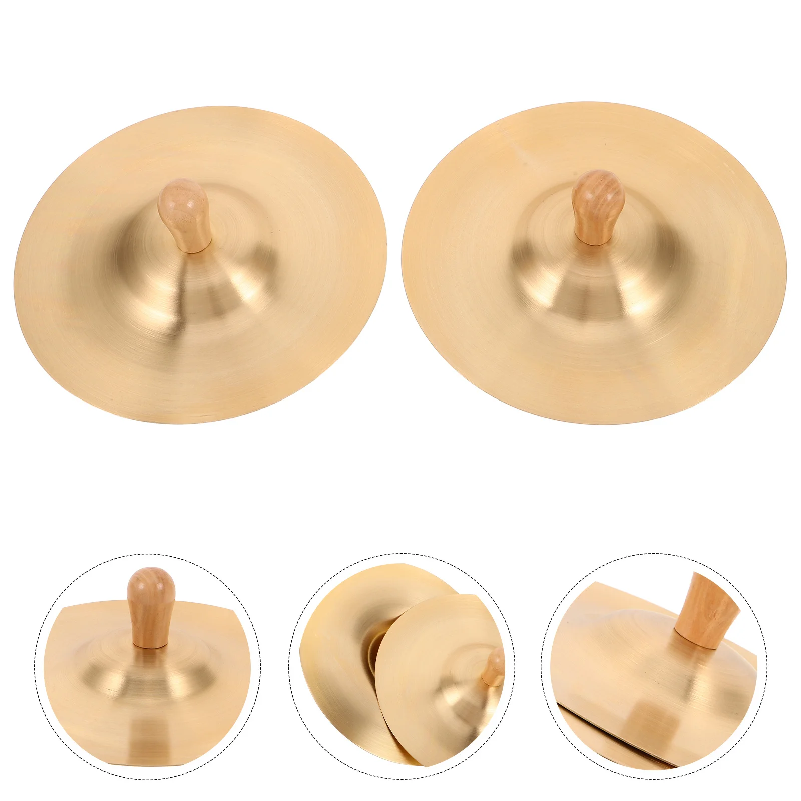 

1Pair Finger Cymbals 6Inch Brass Mini Hand Cymbals Handheld Practice Drums Kids Party Percussion Instrument Belly Dancing