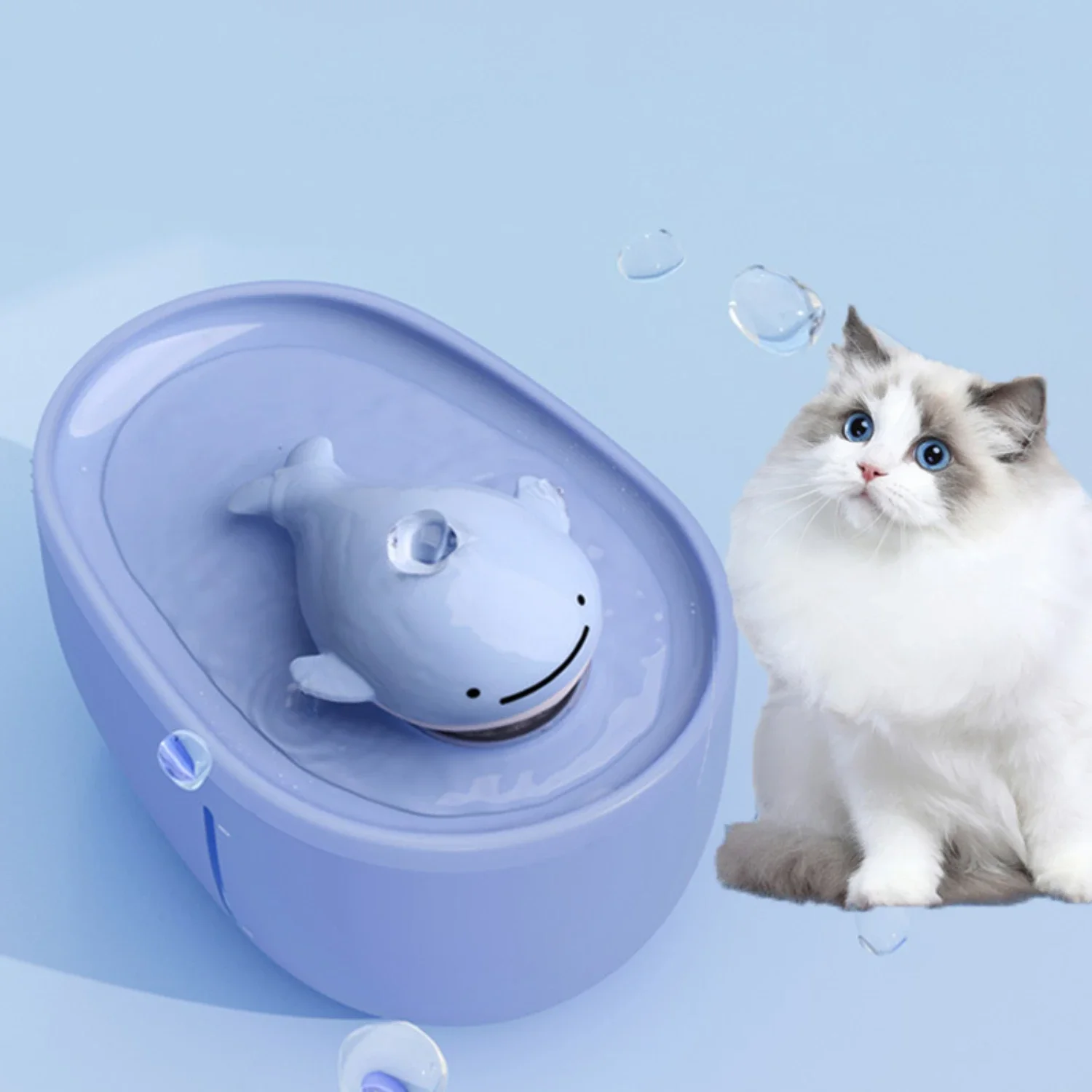 Electric LED Light Cats Water Dispenser - Efficient, Quiet, and Cute - Ensuring Fresh Water for Healthy Feline Friends - Automat