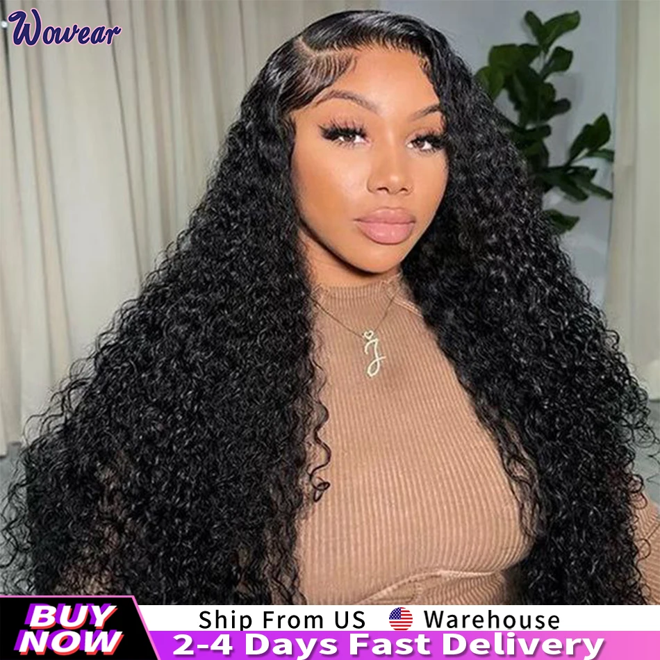 13x4 Curly Human Hair Wig Lace Front Human Hair Wig Brazilian Hair Wig Deep Wave 13x6 HD Lace Front Human Hair Wig for Women