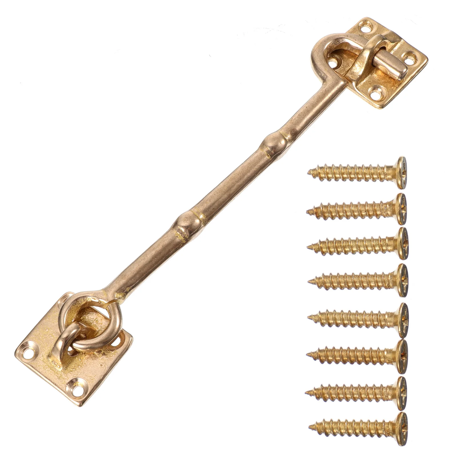 

1Pcs Windproof Window Copper Hook Chinese Style Door Hook Pure Copper Durable Smooth Surface Easy Install Screws Included