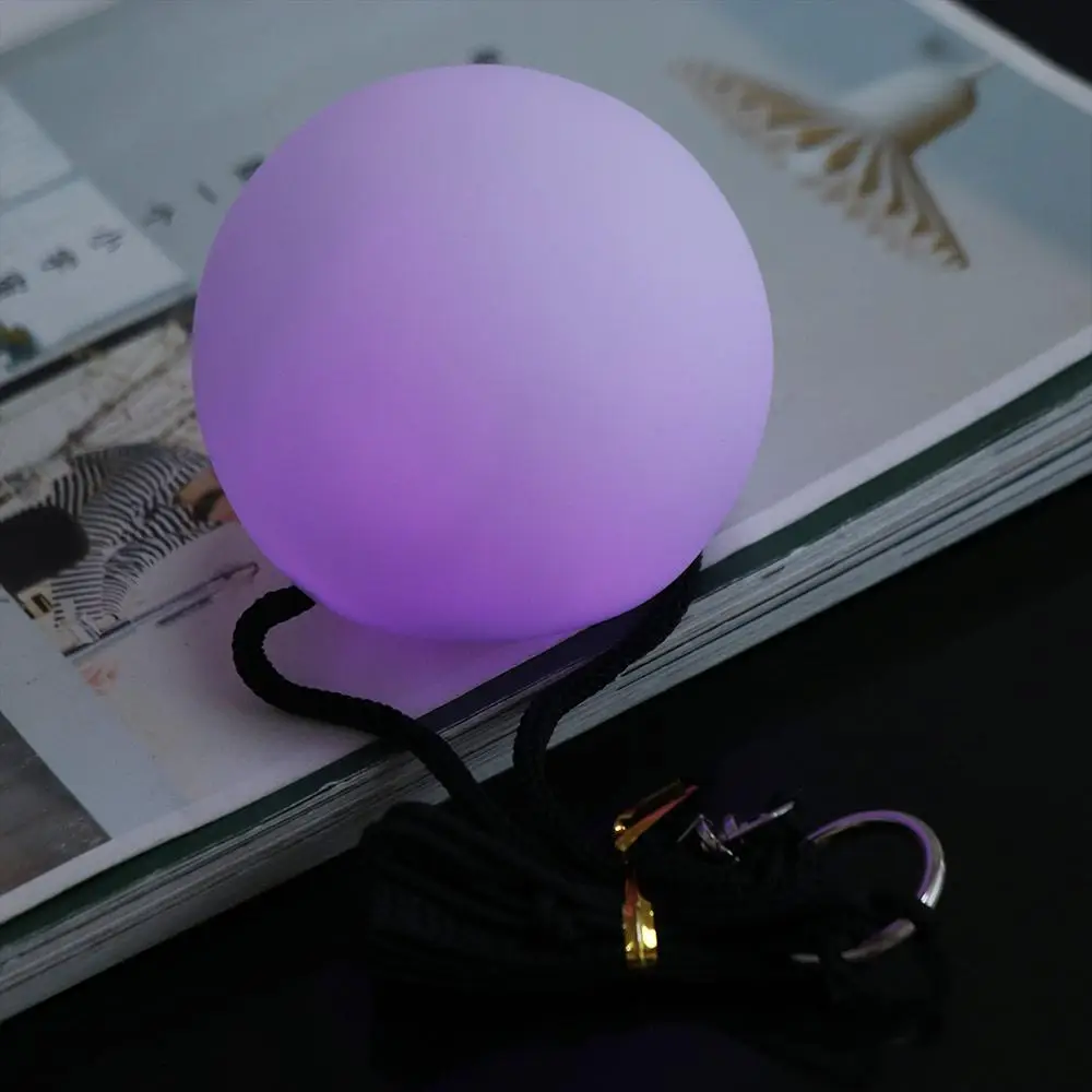 컬러풀 LED POI 볼 방수 창의적인 발광 벨리댄스 투척 볼 휴대용 신축성 있는 RGB 발광 핸드 프롭스 크리스마스