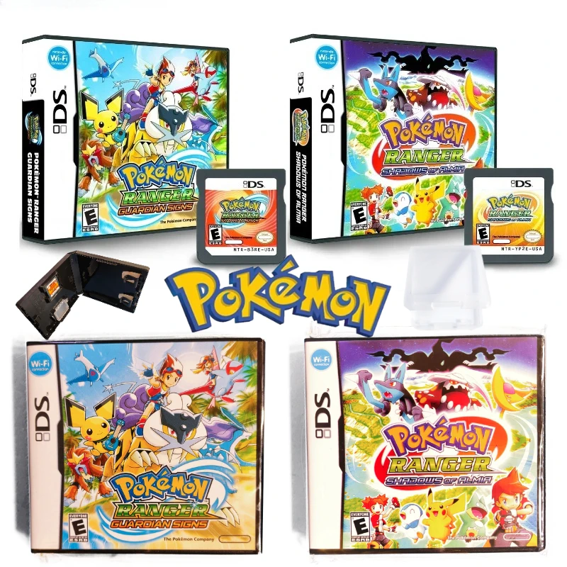 Permainan Konsol Video Game NDS 3DS USA Boxed DS Game 23in1 Seri Pokemon Kartu Memori R4 Pokemon HeartGold SoulSilver Platinum