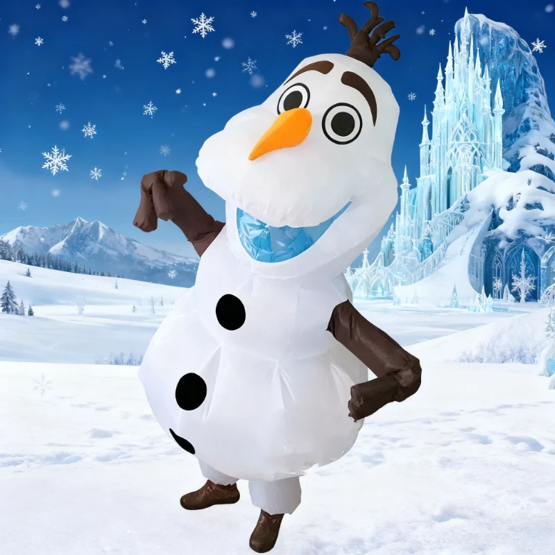 Costume gonflable Olaf de noël, bonhomme de neige amusant, cosplay, costume gonflable, fête à thème de carnaval de noël, accessoire de costume de performance amusant