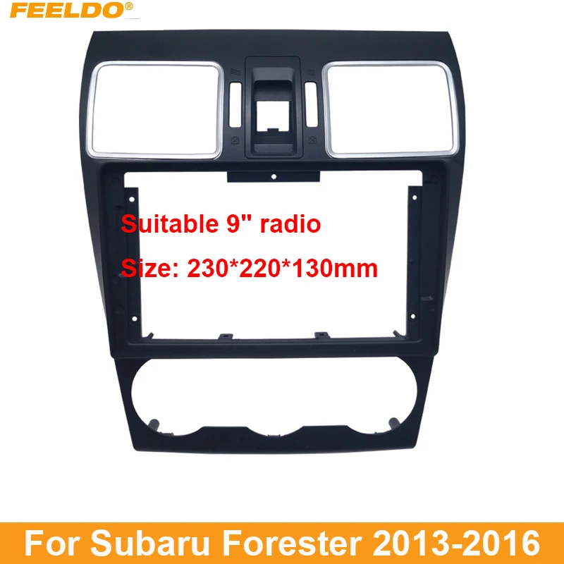 FEELDO Car Audio 2Din Dash Panel Fascia Frame Adaptor For Subaru Forester 9” CD/DVD Face Plate Frame Bezel Installaion Kit