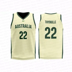 2024 Australia koszulka do koszykówki T-shirt letni mężczyzna/chłopiec koszykówka sportowa kamizelka bez rękawów T-shirt specjalny zestaw koszulek do koszykówki