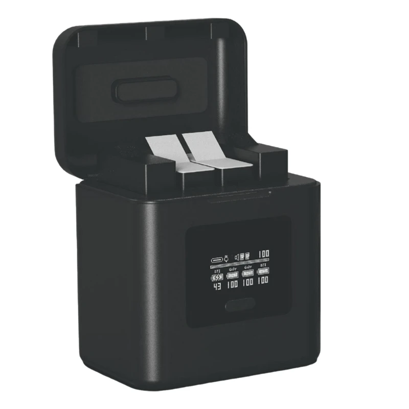 Convenient Battery Charging Bin Storage Case Charging Box for Action 3 4 /for 12/11/10/9/8/7/6/5 Action Cameras