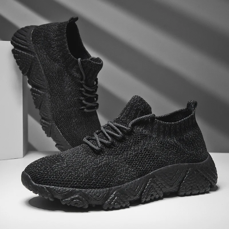 

2025 Spring and Summer Lovers Flying Woven Socks Shoes Anti-slip Wear Sports Shoes Casual Shoes Breathable Mesh Cloth Shoes