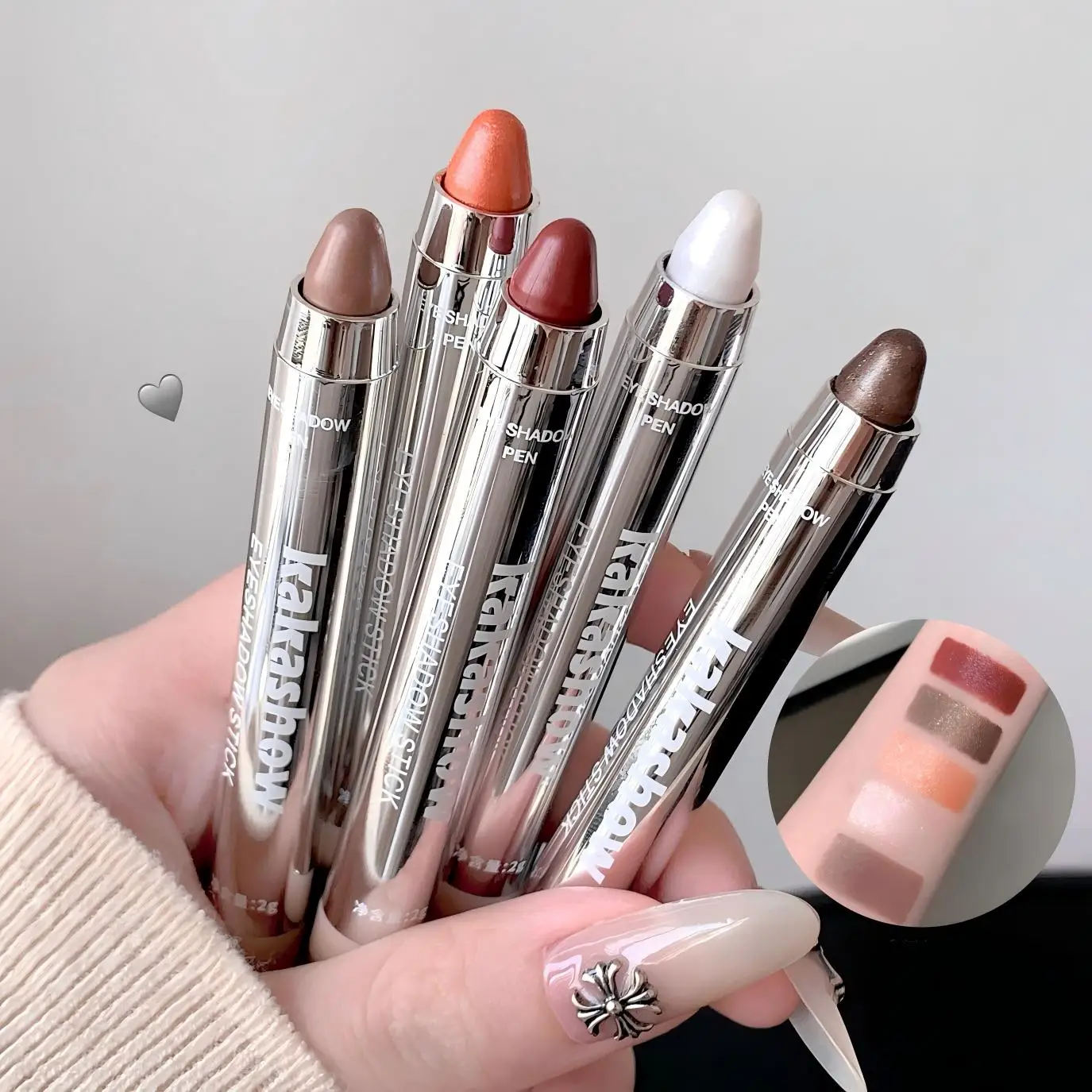 Kakashow Multi-color Eyeshadow Pen Non-clumping High Pigment Shimmer Red Stage Eye Makeup