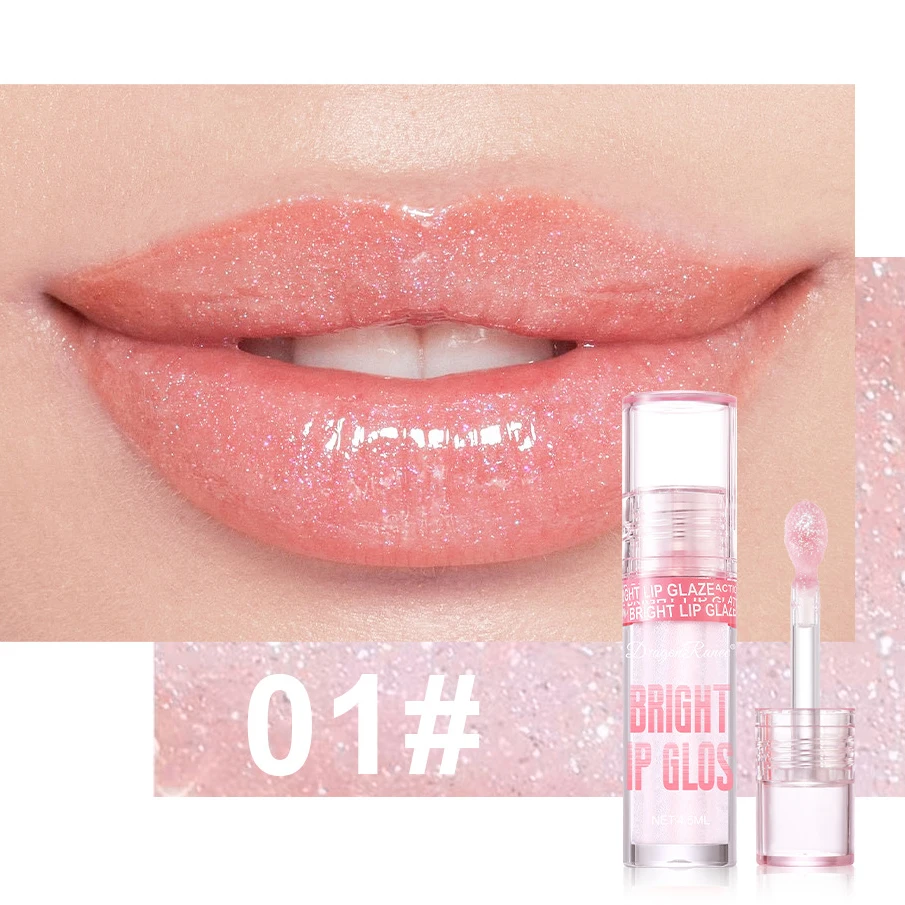 Espelho hidratante brilho labial pérola espumante batom líquido lábios maquiagem cuidados transparente água lábio esmalte compõem cosméticos