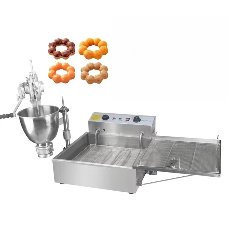 Electric semi-automatic donut oil fryer