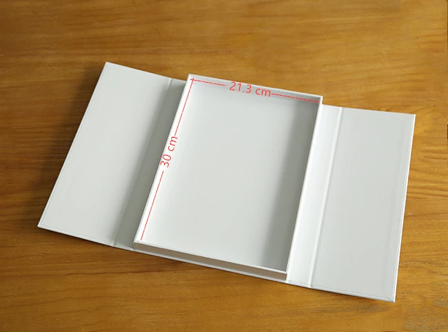 A4 White Paper Gift Case With Lock Empty Package Unisex Use Paper Storage Boxes Case Offical Use Box W015