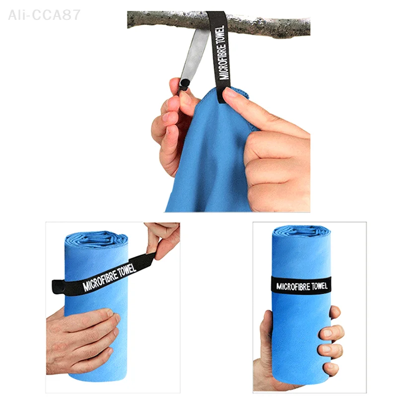 Toalha esportiva de secagem rápida 40x80cm, toalha multicolorida para natação, academia, fitness, acampamento, corrida, praia