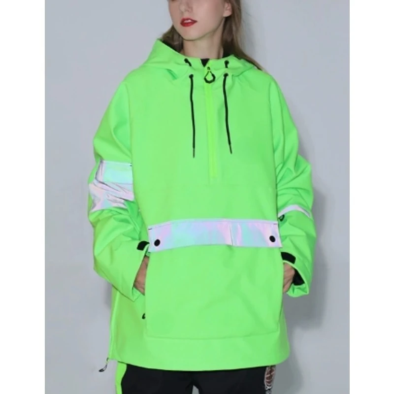 

Hooded Ski Jacket for Men and Women Snowboarding Outdoor SportsWaterproof windproof, wear-resistant colorful luminous ski suit