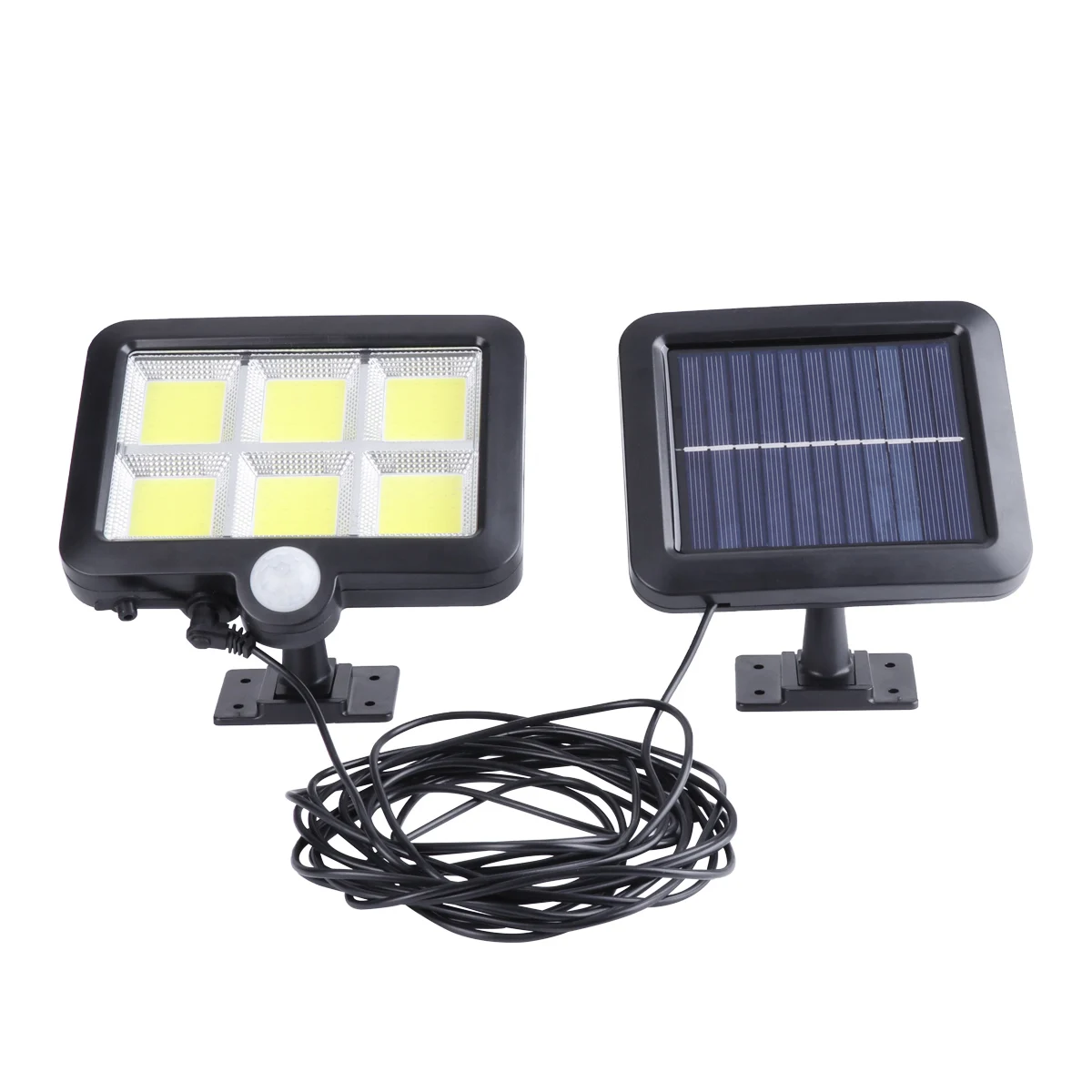 

Solar Powered Human Sensor Wall 120 LED Motion Activated Outdoor Lamp IP65 Waterproof Split Garden Light for Yard Fence Deck