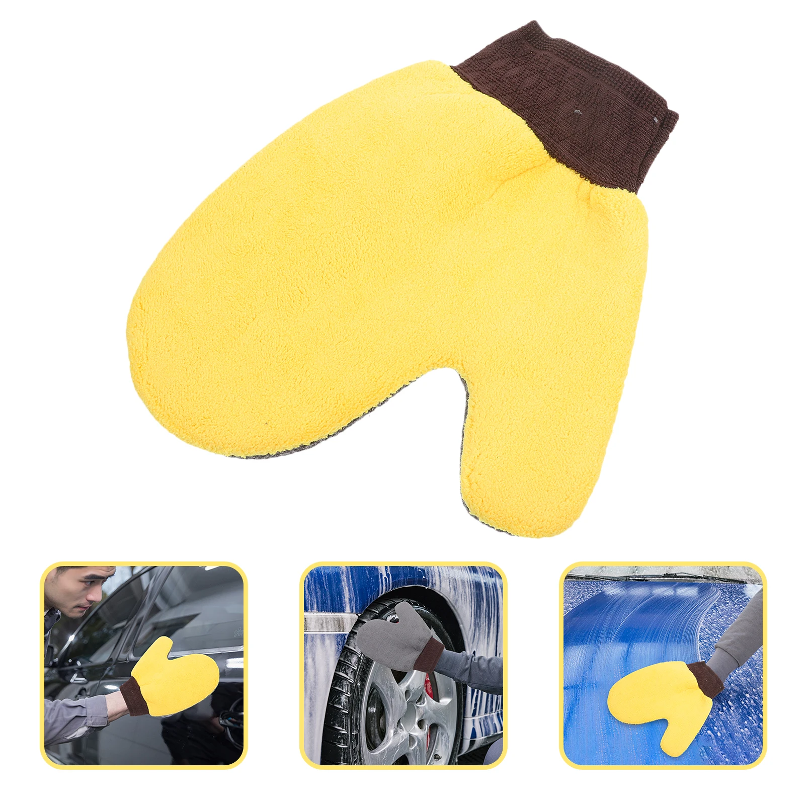 

Car Wash Waterproof Mitts Scratch Free Cleaning Car Cleaning Gloves Tools Coral Fleece Glove For Auto Exterior Wash