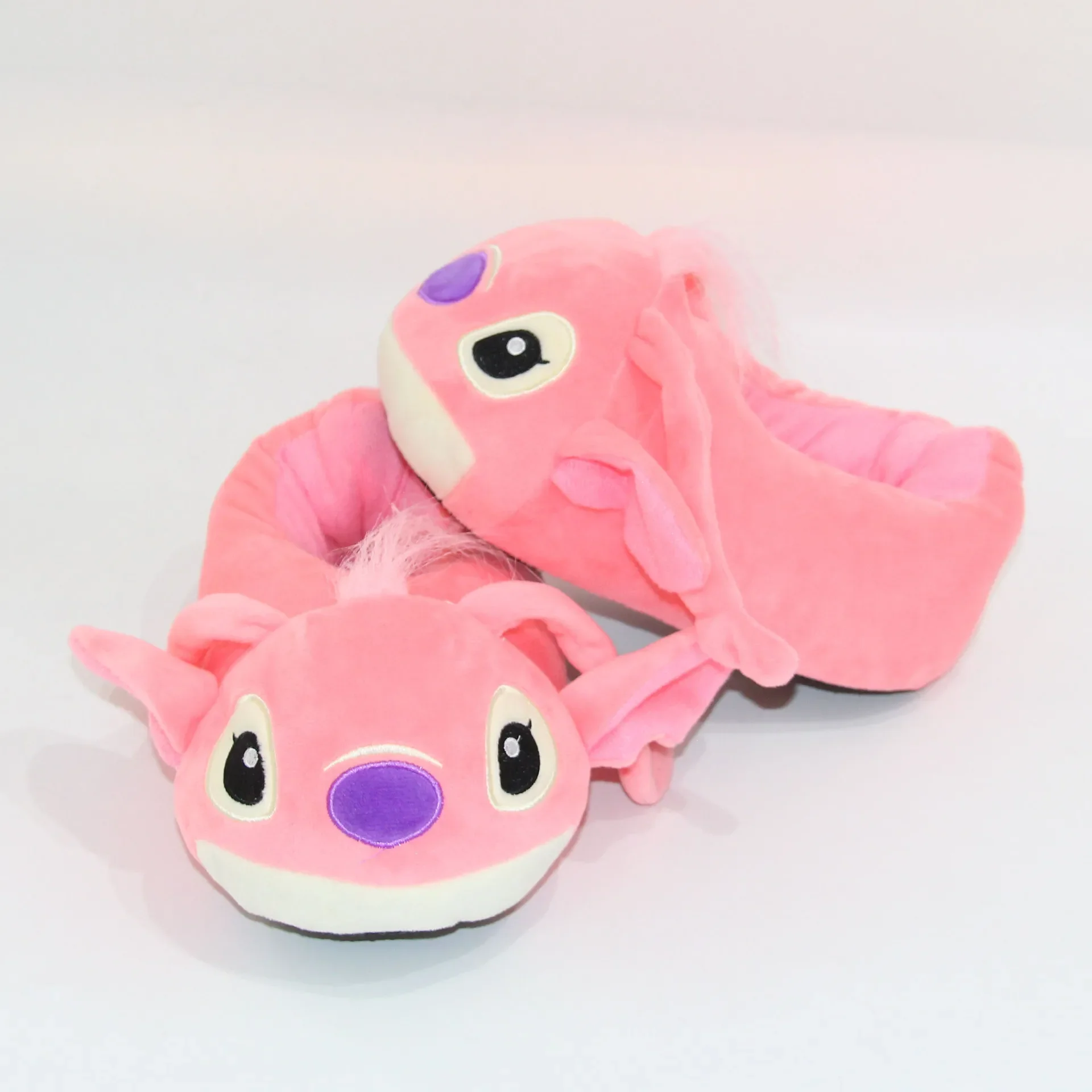 Stitch Angel Cotton Slippers Kids Adult New Disney Winter Warm Plush Home Slipper Anime All-inclusive Cotton-padded Shoes Gifts