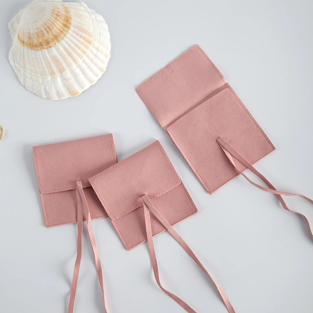 Microfiber Envelope Jewelry Bags Drawstring Pouches